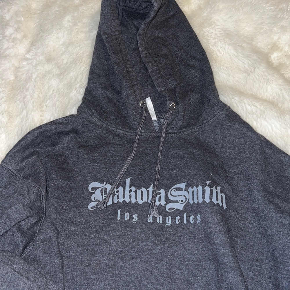 Charcoal Dakota Smith Gray Hoodie with Drawstrings